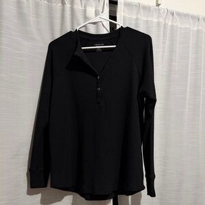 American Eagle Outfitters Black Button Down Shirt